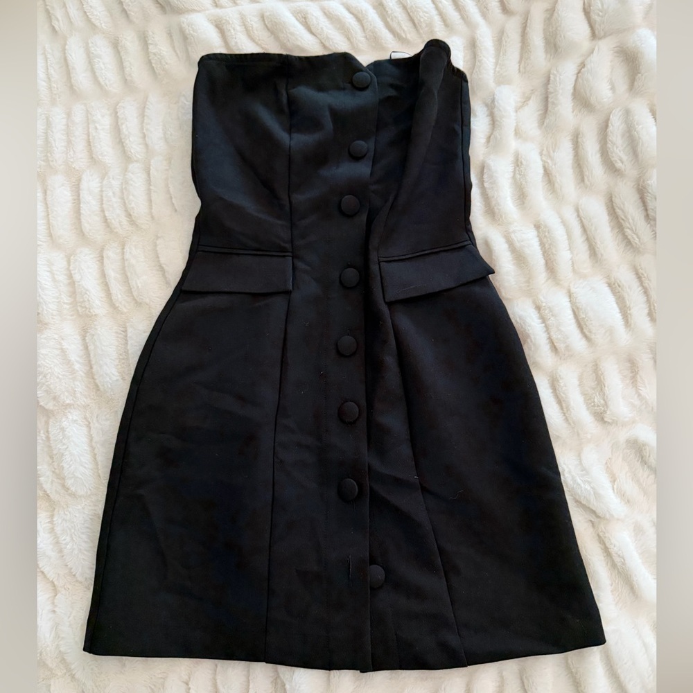 H&M Elegant Black Button-Down Dress